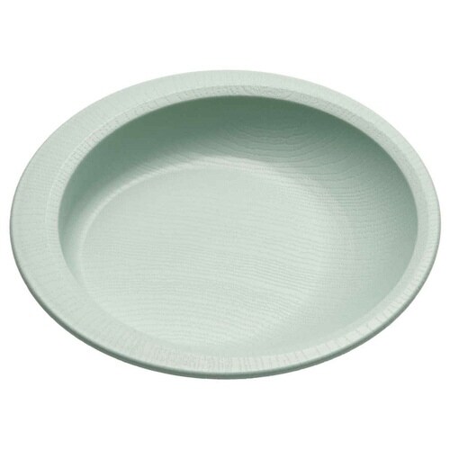 プレート 20cm すくいやすい 木製風 グリーン