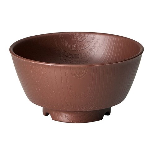 汁椀 330ml 持ちやすい 木製風 ブラウン