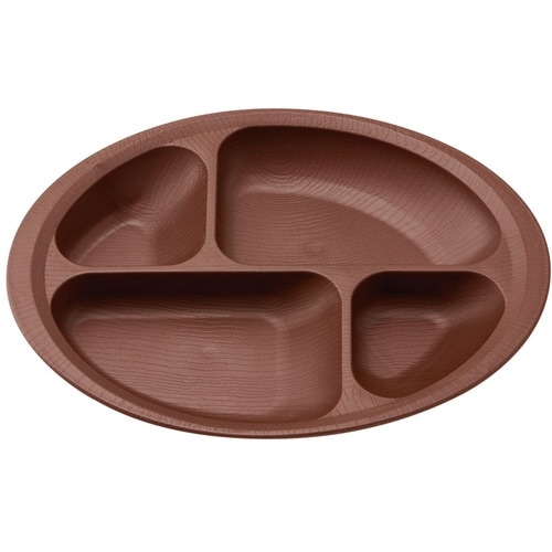 プレート 28cm すくいやすい ブラウン