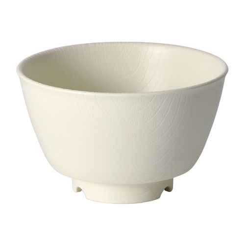 茶碗 370ml 持ちやすい 木製風 クリーム