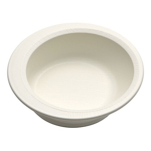 ボウル 15cm すくいやすい 木製風 クリーム