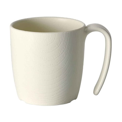 コップ 290ml 持ちやすい 木製風 クリーム