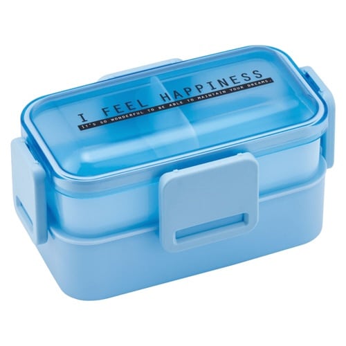弁当箱 2段 600ml シースルーブルー