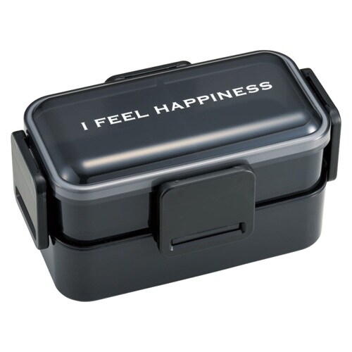 弁当箱 2段 850ml シースルーブラック