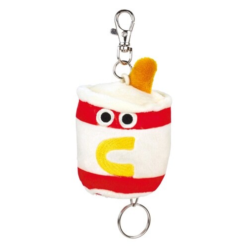 ストラップ リール付 ぬいぐるみ ドリンク