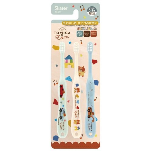 歯ブラシ 乳児用 3本入り トミカとトム