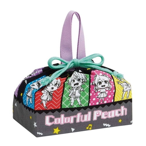 弁当袋 ランチ巾着 カラフルピーチ25
