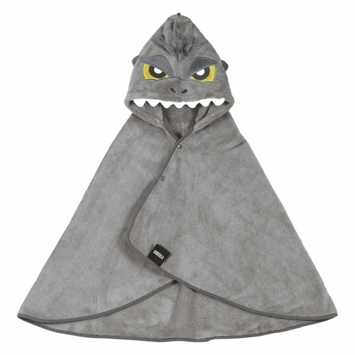 バスタオル 吸水速乾 フード付き ゴジラ