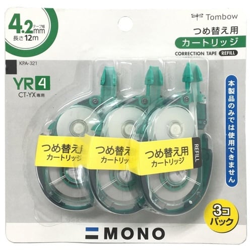 修正テープ モノYX用カートリッジ4.2mm 3P