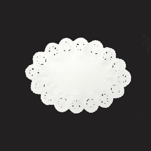 ドイリーレースP 小判型A柄白8号×175