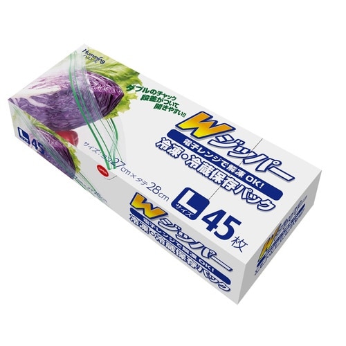 Wジッパ冷凍冷蔵保存パックL×24