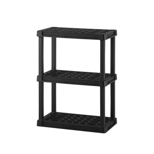 プラスチックラック 3段 ブラック