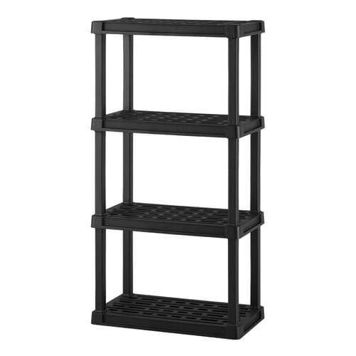 プラスチックラック 4段 ブラック