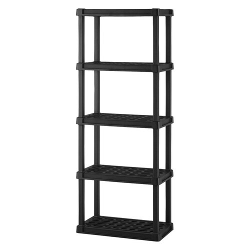 プラスチックラック 5段 ブラック
