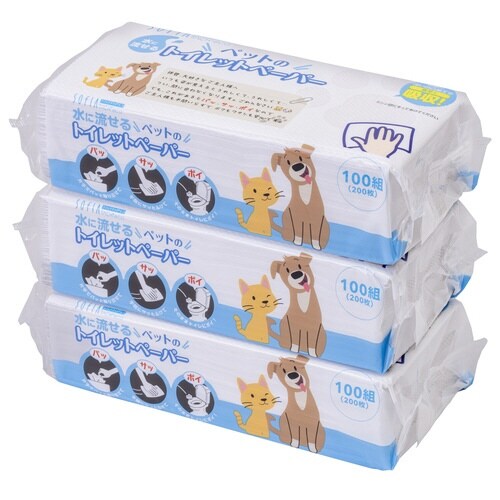 ソフィアタッチエコペットトイレペーパー100W3P