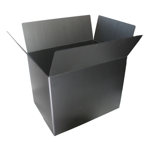 プラ製段ボール 底面B3超 160サイズ 黒 5枚