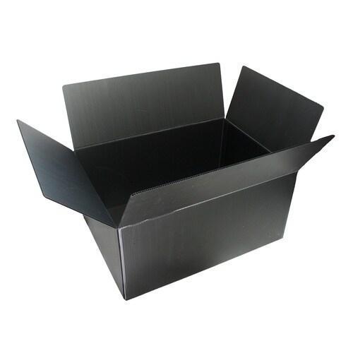 プラ製段ボール 底面B3超 140サイズ 黒 5枚
