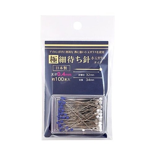 極細待ち針 小玉ガラスタイプ 451