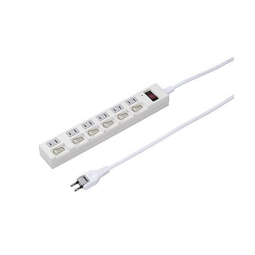 個別集中スイッチ付 節電タップ 6個口