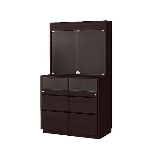 木製壁面用L型ショーケース 照明付き 幅