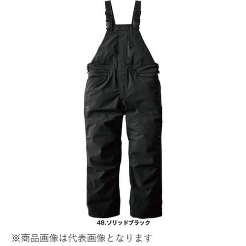 防風防水防寒サロペット ソリッドブラック