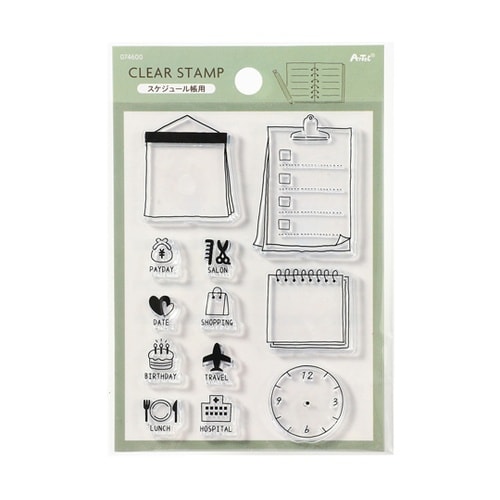 スケジュール帳用クリアスタンプ 7460