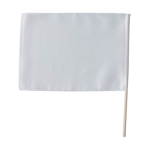 サテン中旗 ホワイト 旗W50×H36c
