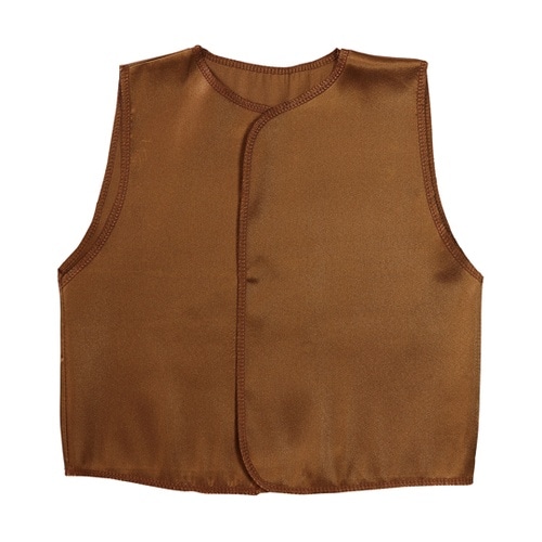 ソフトサテン ベスト 茶 S 19085