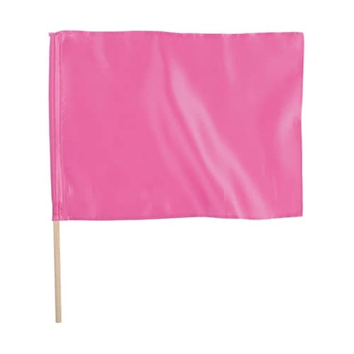 サテン中旗 メタリックピンク 旗W50×