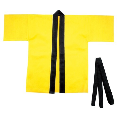 カラー不織布ハッピ(帯付) 黄 M 19