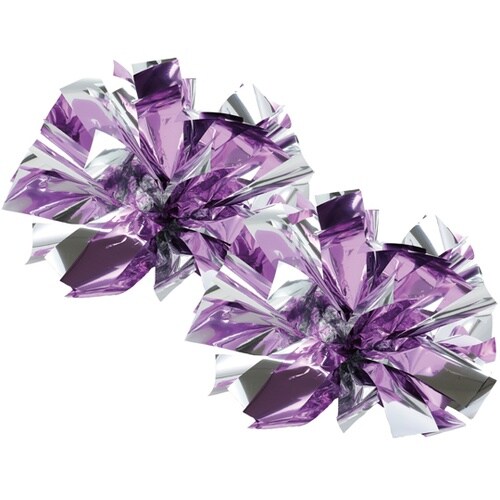 ハンドフリーチアポンポン 薄紫シルバー