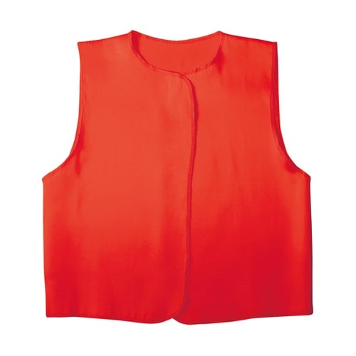 ソフトサテン ベスト 赤 S 19081