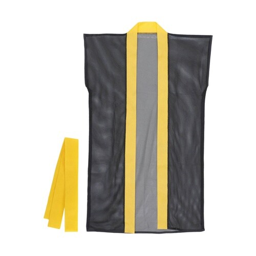 メッシュロングハッピ(ハチマキ付) 黒(