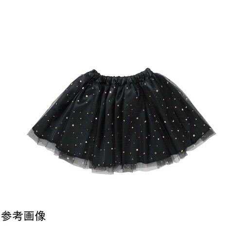 ソフトサテン チュールスカート 黒 18