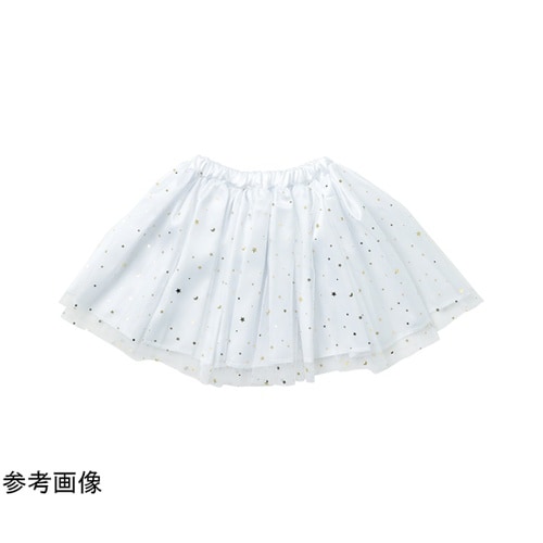 ソフトサテン チュールスカート 白 18