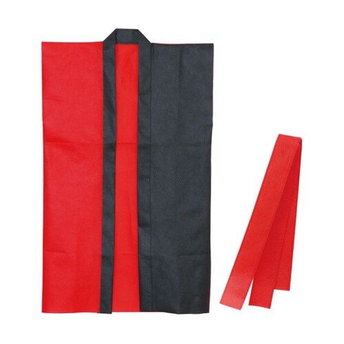 ロングハッピ不織布 ツートンカラー(帯付