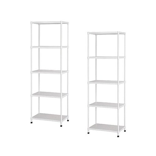 エキスパンドラック5段 ホワイト 幅60