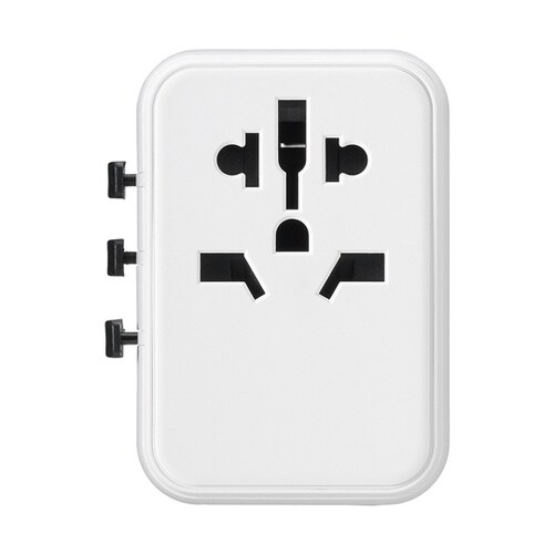 海外用マルチ変換プラグUSB付 2.4A