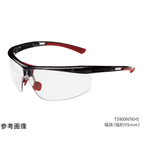 保護メガネ ADAPTEC 幅狭 赤×黒