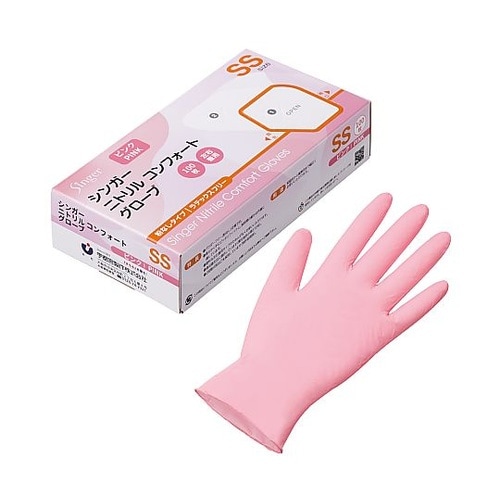 シンガーニトリル手袋コンフォート ピンク