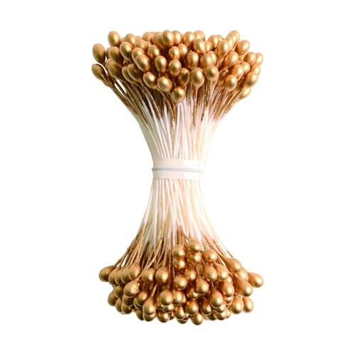 つまみ細工用花芯 ペップ いぶし金 長さ