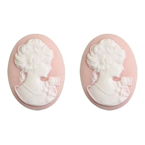 カメオ2個入 W23xH30mm ピンク