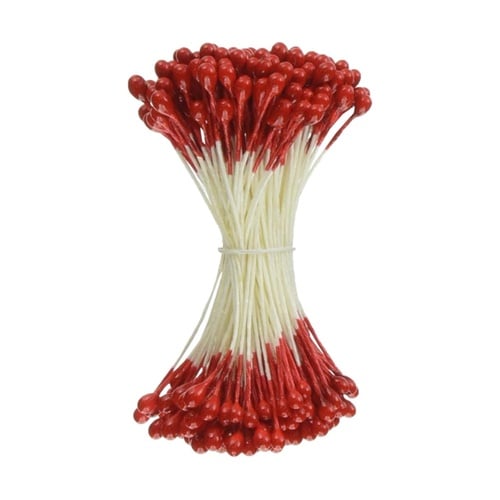 つまみ細工用花芯 ペップ 赤 長さ約4.