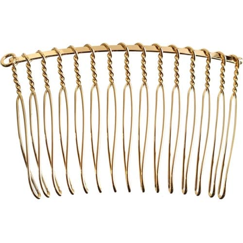 左カン付コーム 15本足 ゴールド W5