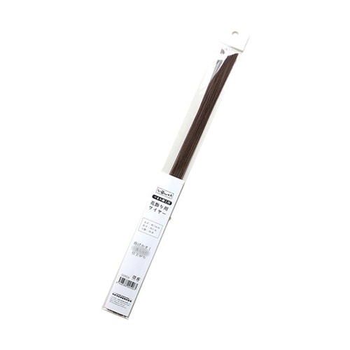 つまみ細工 ワイヤー 茶色 長さ36cm