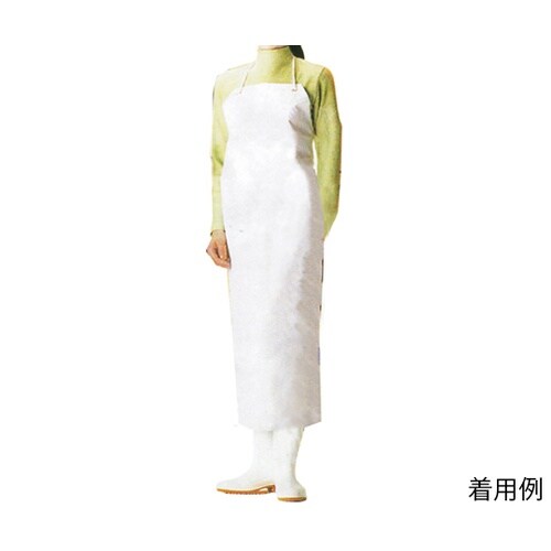 抗菌胸付前掛(ロープ紐)ホワイト L K