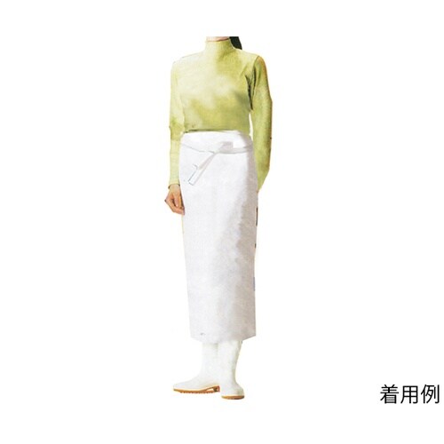 抗菌腰下前掛(共紐)ホワイト LL KK