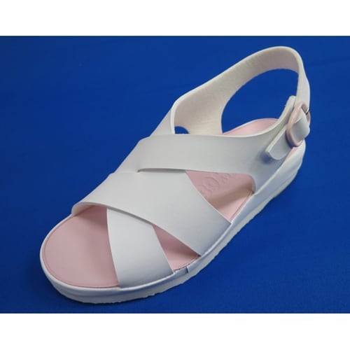 日本製 ナースサンダル ピンク×ホワイト