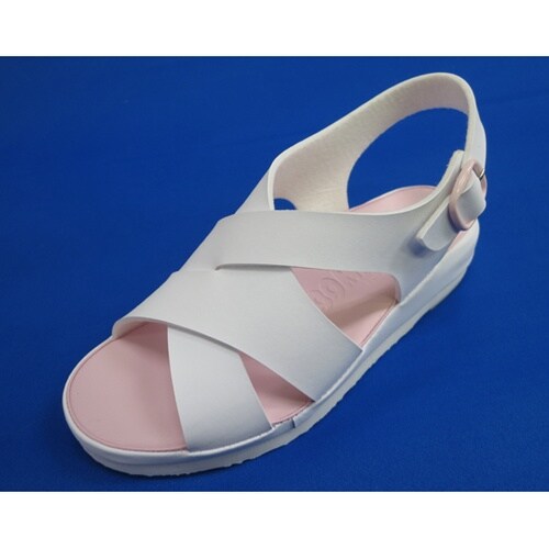 日本製 ナースサンダル ピンク×ホワイト