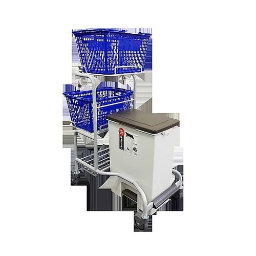 おむつ交換台車 カゴ2個つき ロイヤルブ